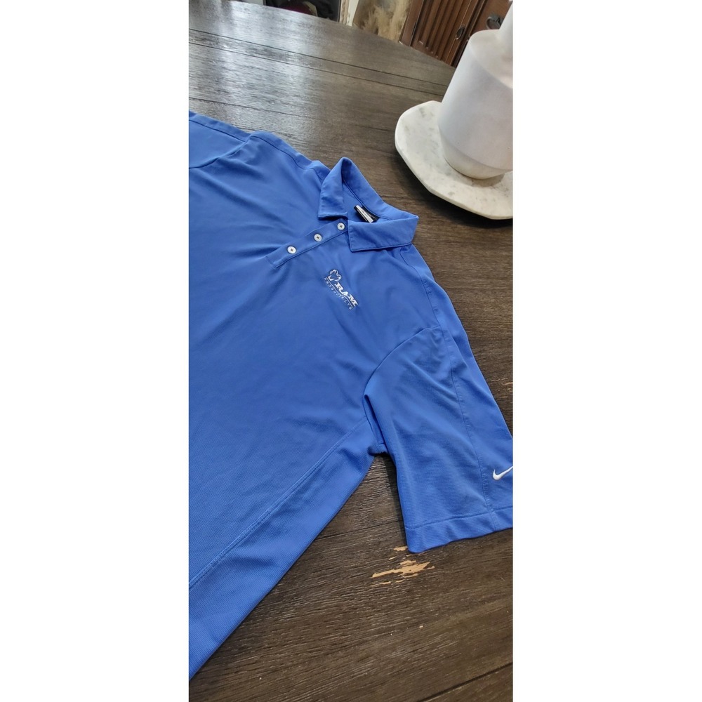 Nike Golf Dri-FIT Sky Blue Polo Mens XL Short Sleeve Embroidered Dodge Logo
